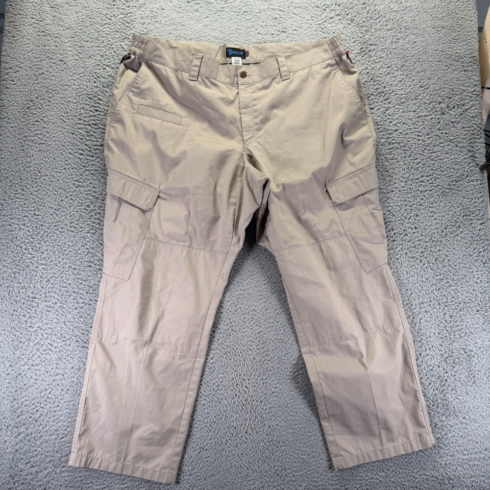 Galls Pant Women 24 Beige Polyester Cargo Straight Leg Utility Workwear Tactical